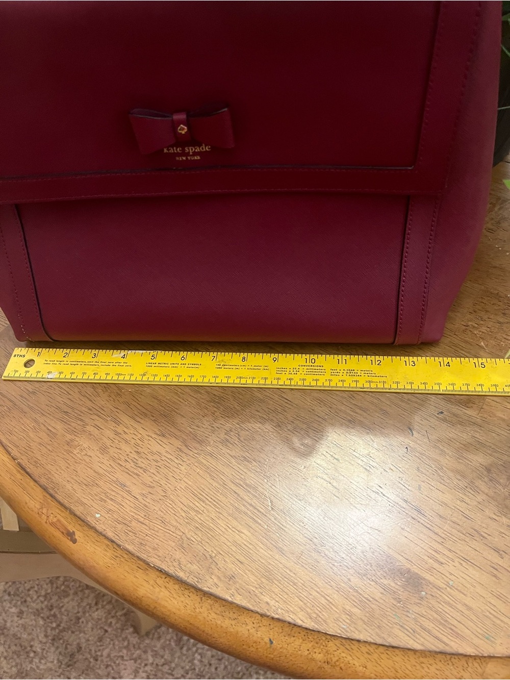 Kate Spade Hazel Court burgundy handbag and matching wallet set - Picture 12 of 15